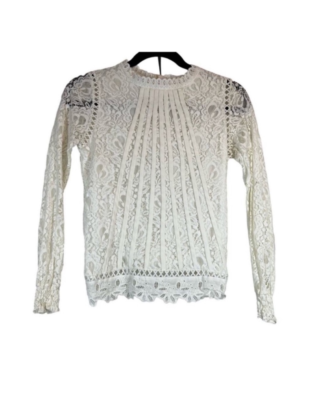 Victorian Style chiffon lace long sleeve blouse